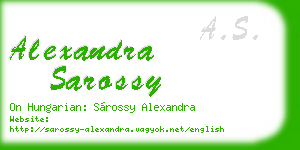 alexandra sarossy business card